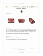 2.75 Ct. Pink Tourmaline from Brazil Appraisal