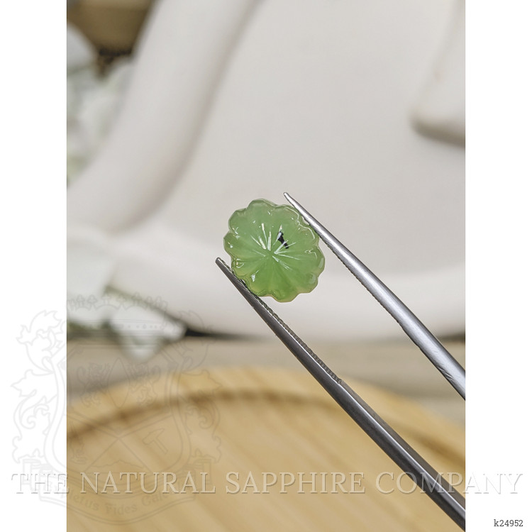 5.24 Ct. Green Cabochon Jade from Burma (Myanmar)
