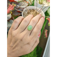 5.24 Ct. Green Cabochon Jade from Burma (Myanmar) Life Style