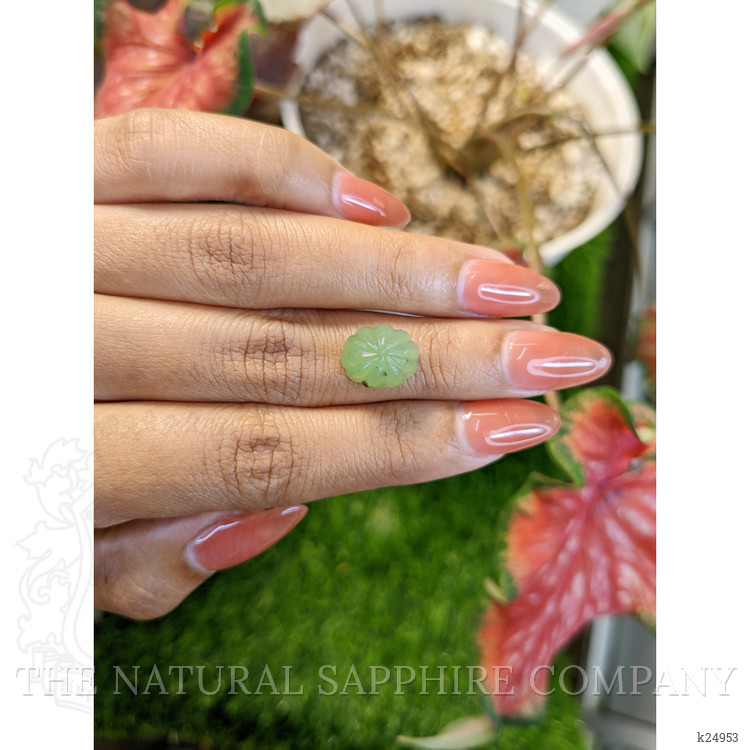 5.30 Ct. Green Cabochon Jade from Burma (Myanmar)
