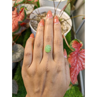 5.30 Ct. Green Cabochon Jade from Burma (Myanmar) Life Style