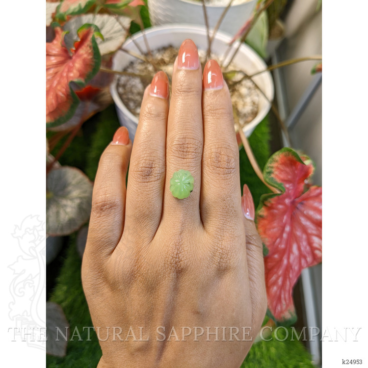 5.30 Ct. Green Cabochon Jade from Burma (Myanmar)