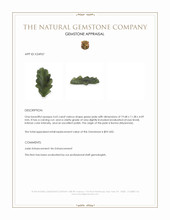 4.65 Ct. Green Jade from Burma (Myanmar) Appraisal