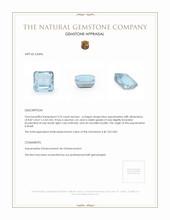 3.33 Ct. Aquamarine from Brazil Appraisal