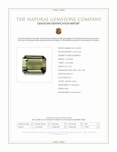 3.25 Ct. Yellowish Green Tourmaline from Brazil Scan Report