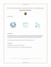1.10 Ct. Aquamarine from Brazil Appraisal