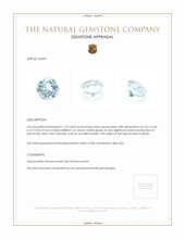 1.10 Ct. Aquamarine from Brazil Appraisal