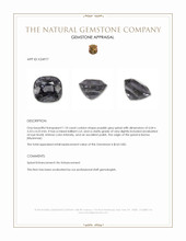 1.10 Ct. Purplish Grey Spinel from Burma (Myanmar) Appraisal