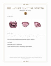 1.09 Ct. Pink Spinel from Burma (Myanmar) Appraisal