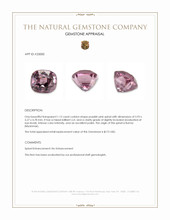 1.15 Ct. Purplish Pink Spinel from Burma (Myanmar) Appraisal