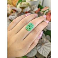 6.90 Ct. Bluish Green Jade from Burma (Myanmar) Life Style