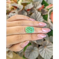 6.90 Ct. Bluish Green Jade from Burma (Myanmar) Life Style