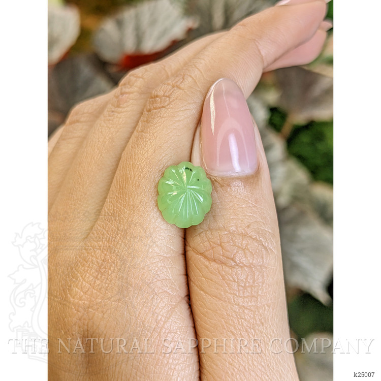 4.77 Ct. Yellowish Green Cabochon Jade from Burma (Myanmar)