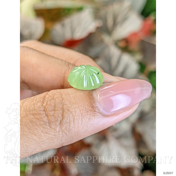 4.77 Ct. Yellowish Green Cabochon Jade from Burma (Myanmar)