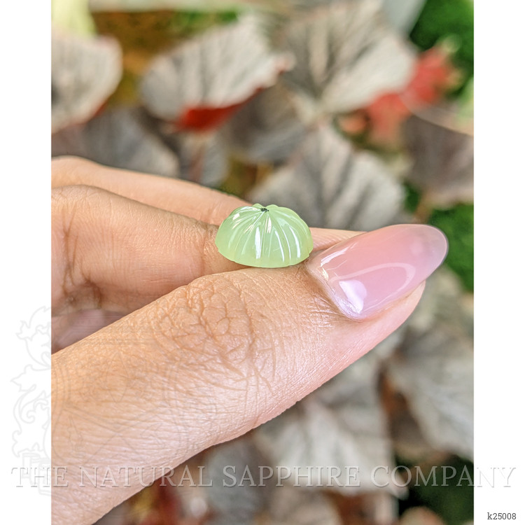 5.15 Ct. Yellowish Green Cabochon Jade from Burma (Myanmar)