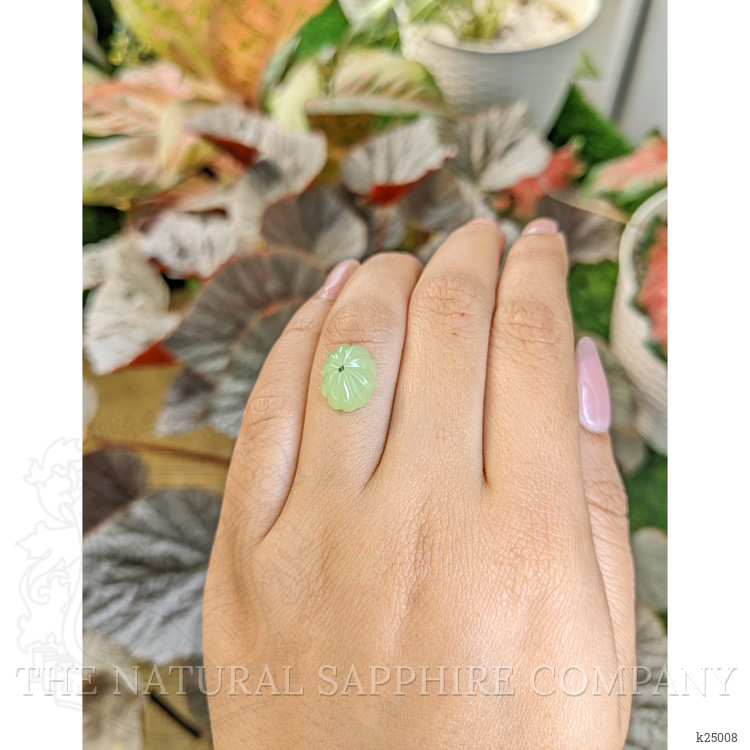 5.15 Ct. Yellowish Green Cabochon Jade from Burma (Myanmar)