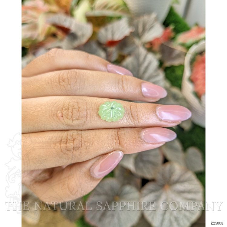5.15 Ct. Yellowish Green Cabochon Jade from Burma (Myanmar)