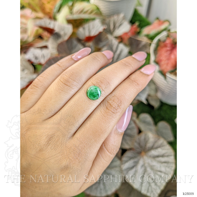 1.13 Ct. Green Cabochon Jade from Burma (Myanmar)