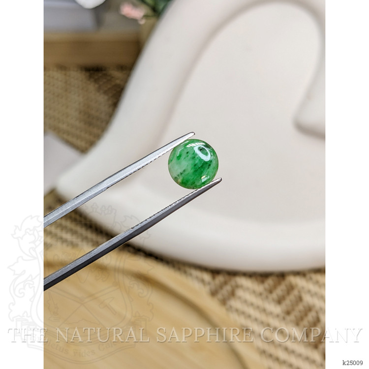 1.13 Ct. Green Cabochon Jade from Burma (Myanmar)