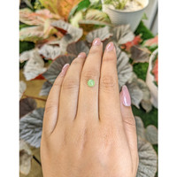 0.94 Ct. Green Cabochon Jade from Burma (Myanmar) Life Style