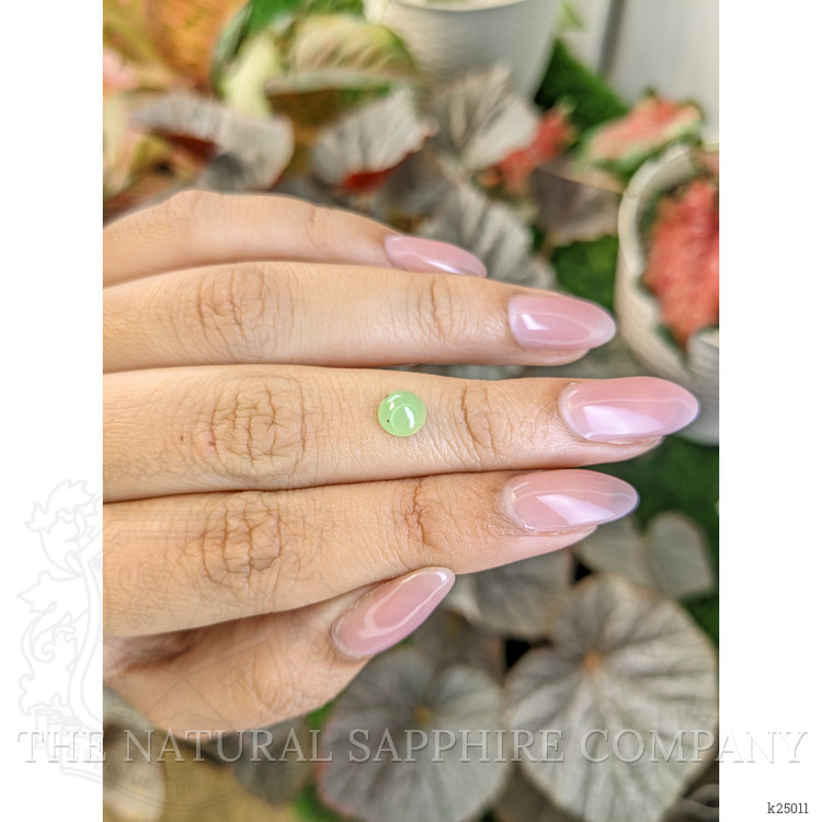 0.94 Ct. Green Cabochon Jade from Burma (Myanmar)