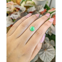 1.65 Ct. Green Cabochon Jade from Burma (Myanmar) Life Style