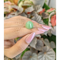 15.20 Ct. Green Cabochon Jade from Burma (Myanmar) Life Style