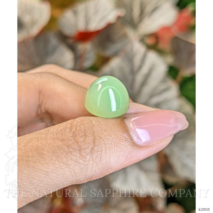 15.20 Ct. Green Cabochon Jade from Burma (Myanmar)
