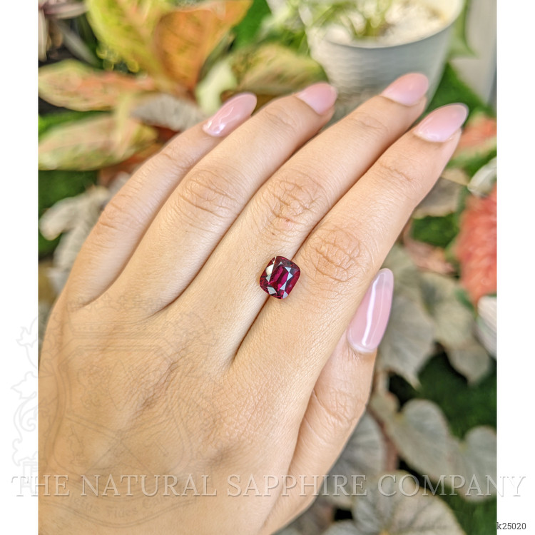 3.06 Ct. Purplish Red Rhodolite Garnet from Ceylon (Sri Lanka)