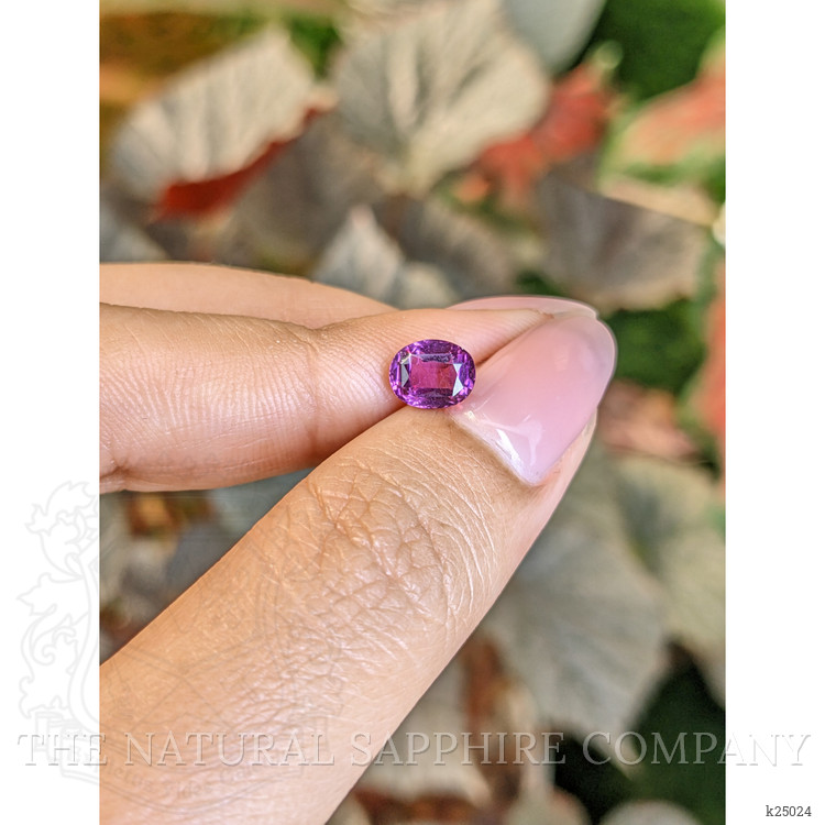 1.62 Ct. Pinkish Purple Rhodolite Garnet from Ceylon (Sri Lanka)