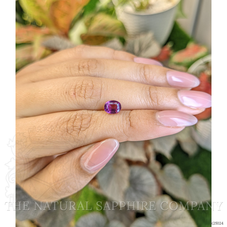 1.62 Ct. Pinkish Purple Rhodolite Garnet from Ceylon (Sri Lanka)