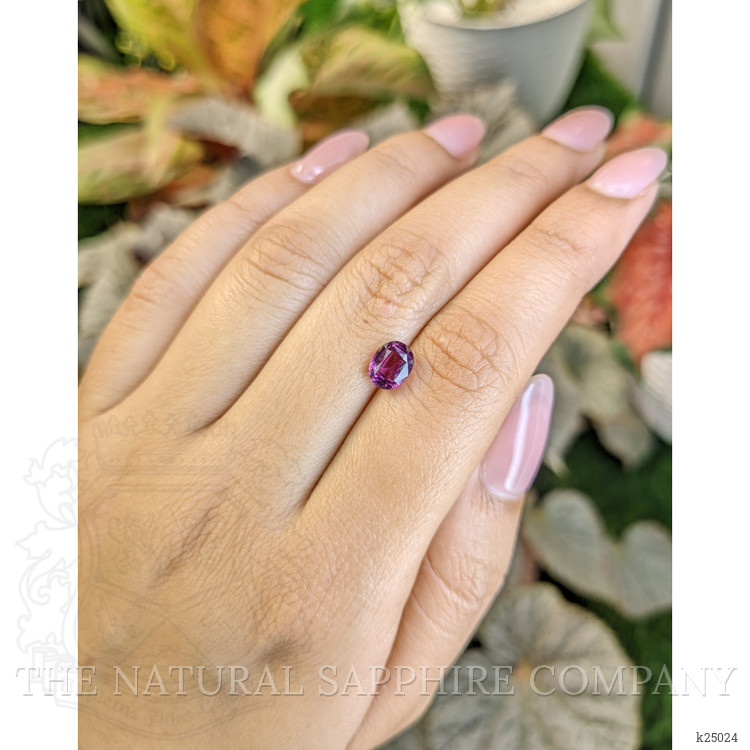 1.62 Ct. Pinkish Purple Rhodolite Garnet from Ceylon (Sri Lanka)