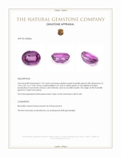 1.59 Ct. Pinkish Purple Rhodolite Garnet from Ceylon (Sri Lanka) Appraisal