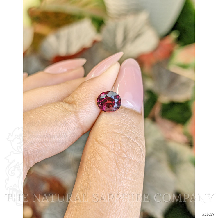 1.97 Ct. Purplish Red Rhodolite Garnet from Ceylon (Sri Lanka)