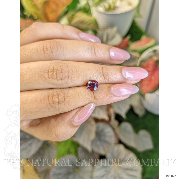 1.97 Ct. Purplish Red Rhodolite Garnet from Ceylon (Sri Lanka)