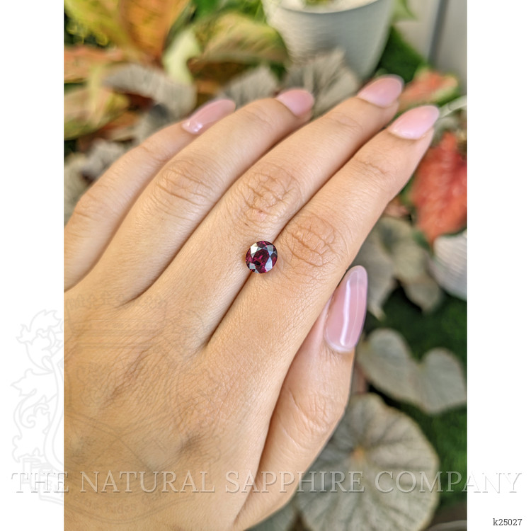 1.97 Ct. Purplish Red Rhodolite Garnet from Ceylon (Sri Lanka)