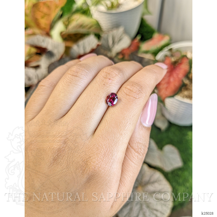 1.79 Ct. Purplish Pink Rhodolite Garnet from Ceylon (Sri Lanka)