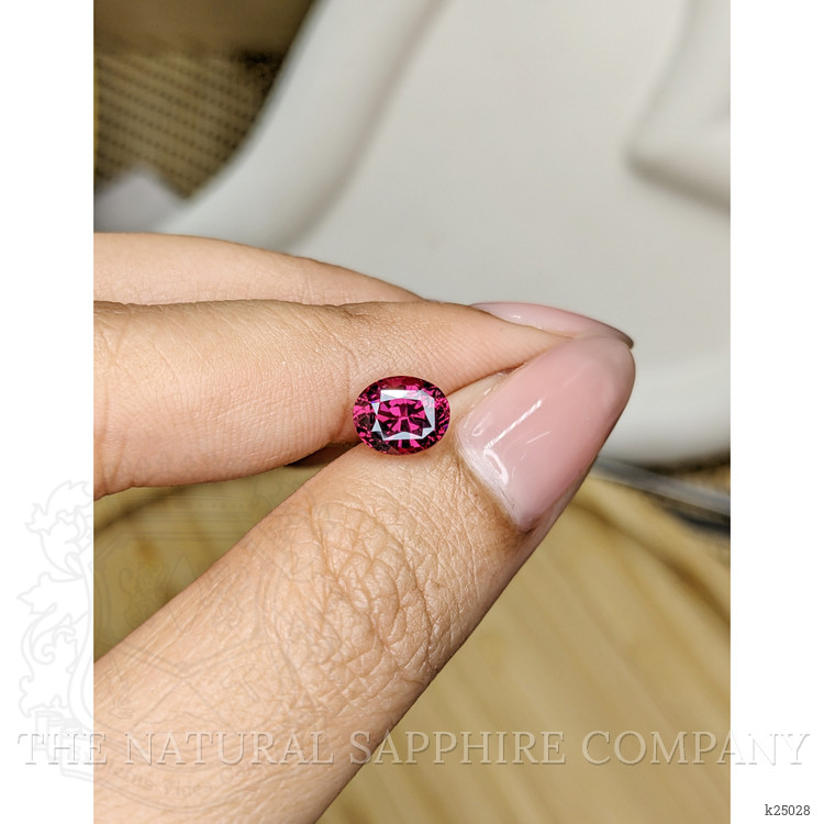 1.79 Ct. Purplish Pink Rhodolite Garnet from Ceylon (Sri Lanka)