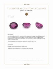 1.52 Ct. Pinkish Purple Rhodolite Garnet from Ceylon (Sri Lanka) Appraisal