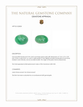 0.94 Ct. Green Cabochon Jade from Burma (Myanmar) Appraisal