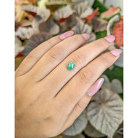 0.94 Ct. Green Cabochon Jade from Burma (Myanmar) Life Style