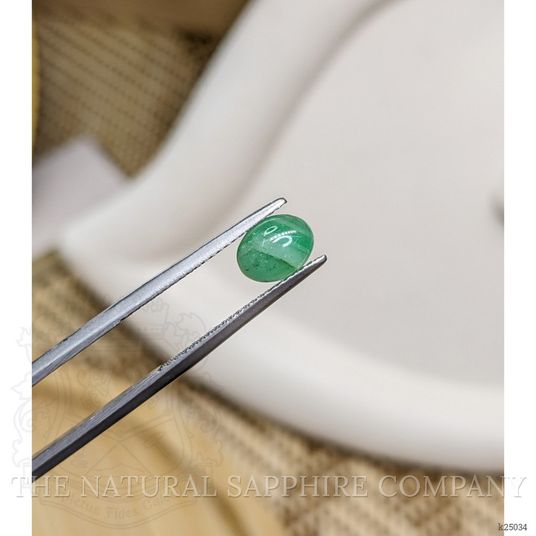 0.94 Ct. Green Cabochon Jade from Burma (Myanmar)