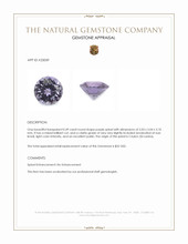 0.49 Ct. Purple Spinel from Ceylon (Sri Lanka) Appraisal
