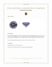 0.49 Ct. Purple Spinel from Ceylon (Sri Lanka) Appraisal