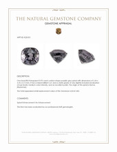 0.95 Ct. Purplish Grey Spinel from Burma (Myanmar) Appraisal