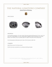 1.35 Ct. Grey Spinel from Burma (Myanmar) Appraisal