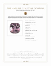 1.41 Ct. Purple Spinel from Burma (Myanmar) Scan Report