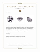 1.00 Ct. Purplish Grey Spinel from Burma (Myanmar) Appraisal