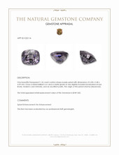 1.26 Ct. Purple Spinel from Burma (Myanmar) Appraisal
