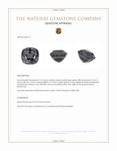 1.35 Ct. Purplish Grey Spinel from Burma (Myanmar) Appraisal